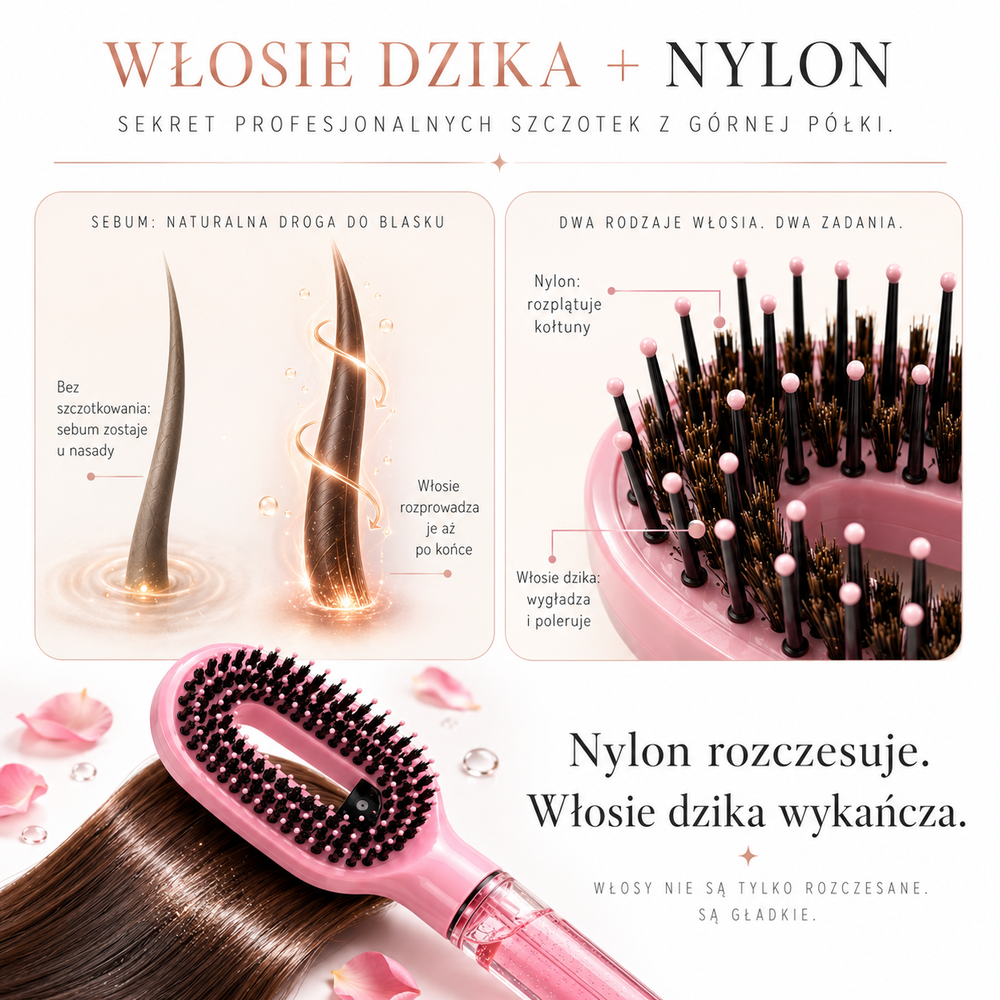 Szczotka do Włosów 2w1 ze Spryskiwaczem