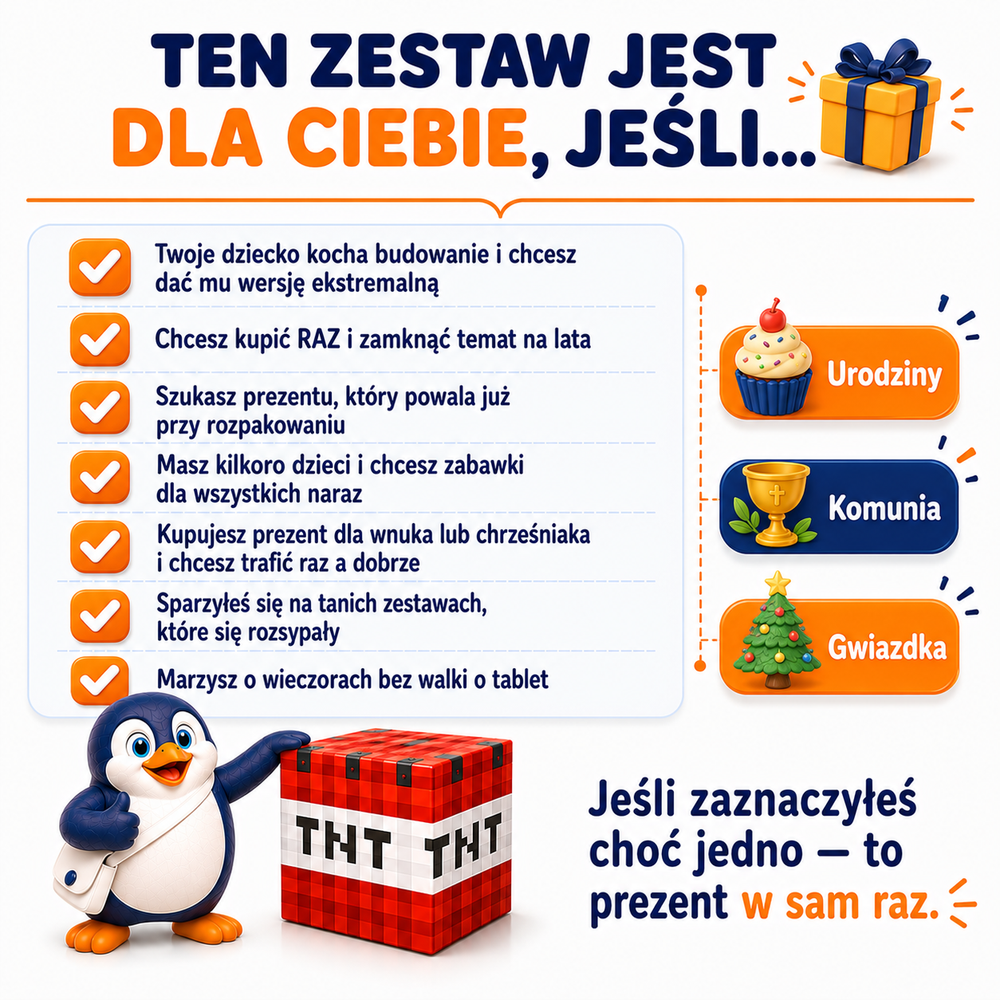 Klocki Magnetyczne Pixele 3D 600 elementów + 36 Figurek + Pudełko TNT