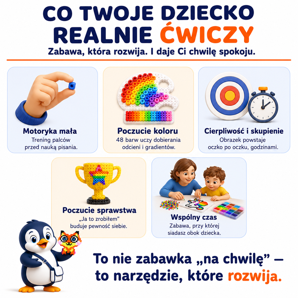 Koraliki do Prasowania 26000 szt 48 Kolorów Zestaw Kreatywny dla Dzieci DIY